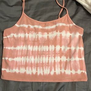 Pink cropped tank from American eagle size large adjustable never worn